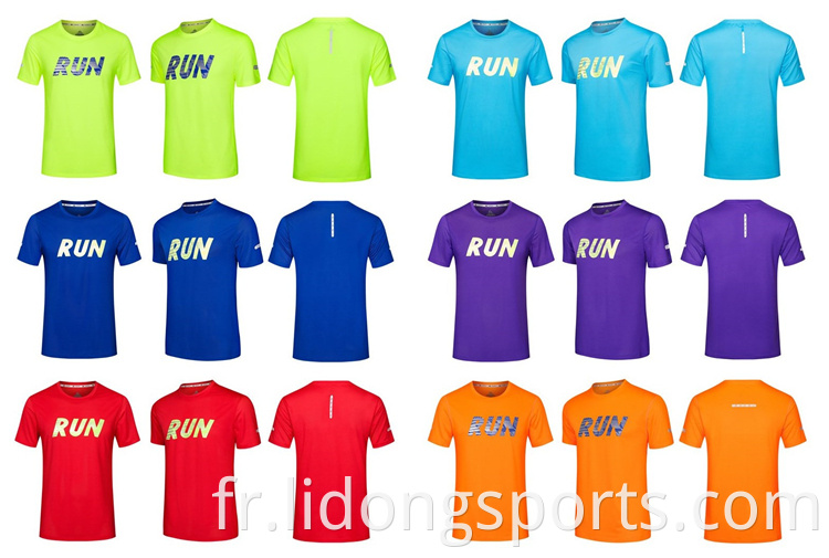 T-shirts sportives de mode Lidong Plus taille Men Men bon marché Vêtements vêtements Running Thirts T-shirts en Chine